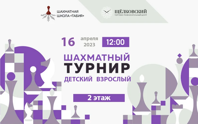 Шахматный турнир в ТРЦ Щёлковский 16 апреля