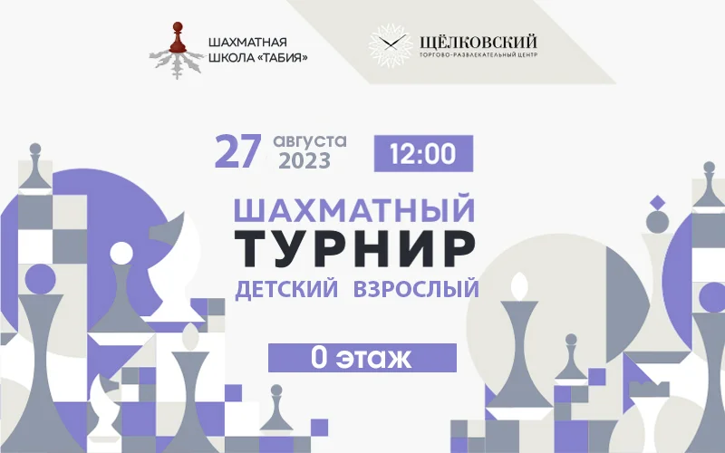 Шахматный турнир в ТРЦ Щёлковский 27 августа