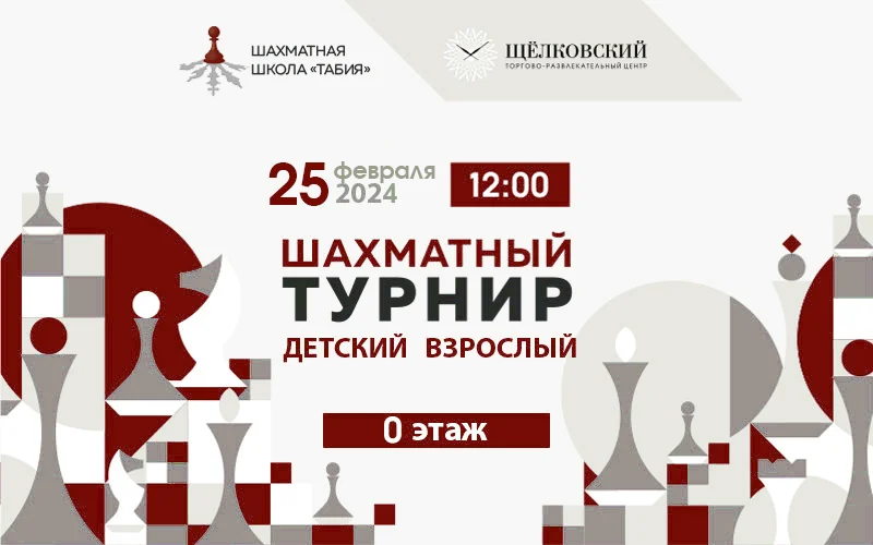 Шахматный турнир в ТРЦ Щёлковский 25 февраля 2024 года