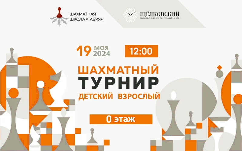 Шахматный турнир в ТРЦ Щёлковский 19 мая 2024 года